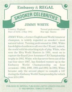 1993 Imperial Embassy & Regal Snooker Celebrities #NNO Jimmy White Back